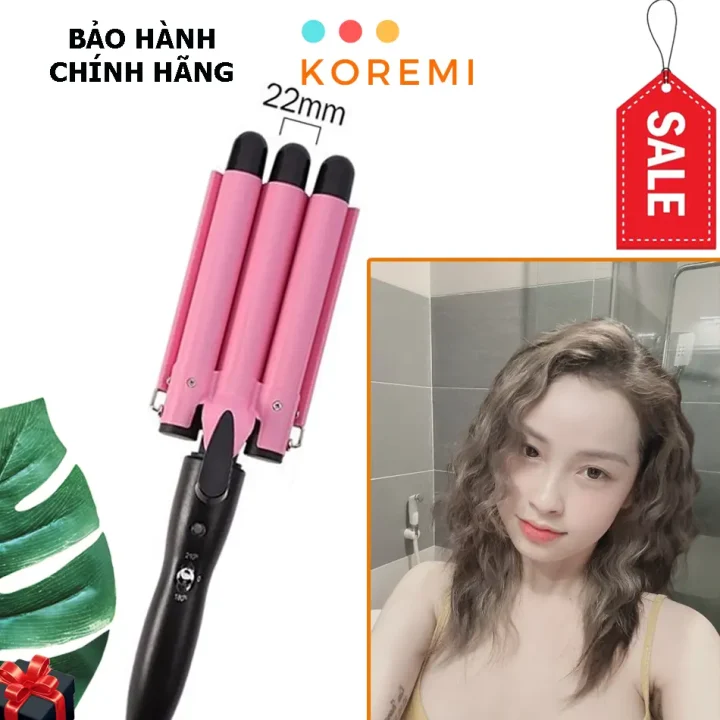 Máy bấm sóng nước 3 trục HE19, máy uốn tóc hippie, máy làm xoăn sóng nước, máy dập sóng chỉnh nhiệt - Ảnh 6
