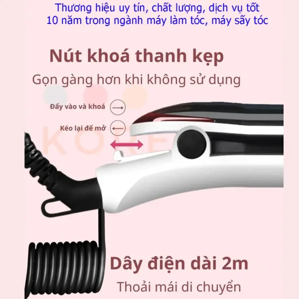 Máy duỗi tóc, kẹp thẳng, ép tóc, uốn cúp xoăn lọn đa năng Koremi NA_8868 - Ảnh 8
