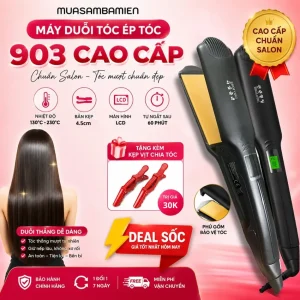 Alternative view of Máy duỗi tóc kẹp tóc bản lớn phủ gốm chỉnh nhiệt cao cấp 803 (903)