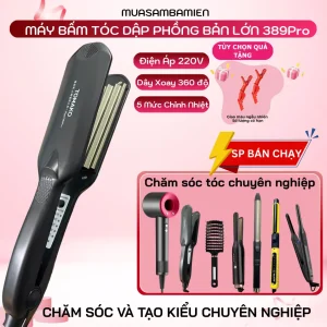 Máy dập xù tạo phồng chân tóc, máy bấm tóc bản lớn Cao Cấp Hàn Quốc Vigor Pro 389