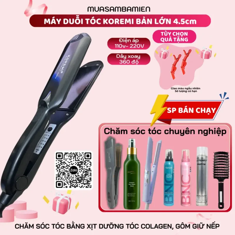 máy duỗi tóc koremi bản lớn