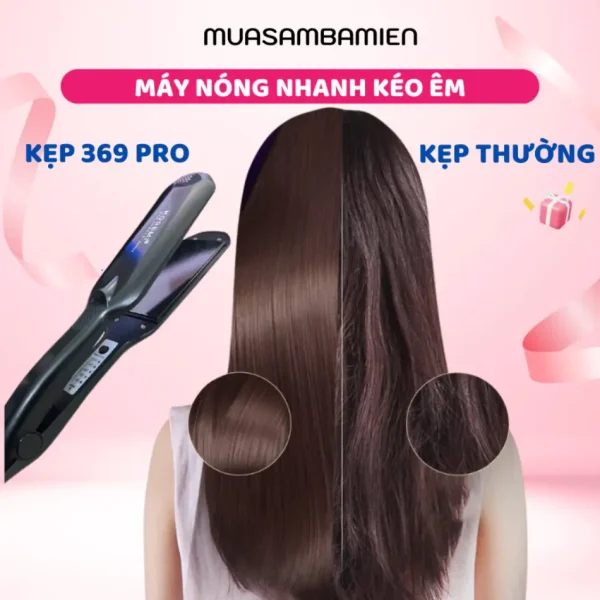 Máy duỗi tóc chỉnh nhiệt cao cấp hàn quốc Koremi 369 bản lớn - Hình ảnh 2
