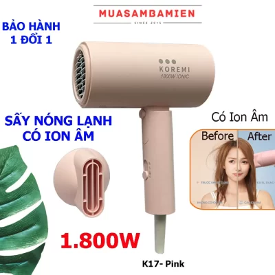 may say toc nong lanh cao cap co ion am Koremi den K17 hong