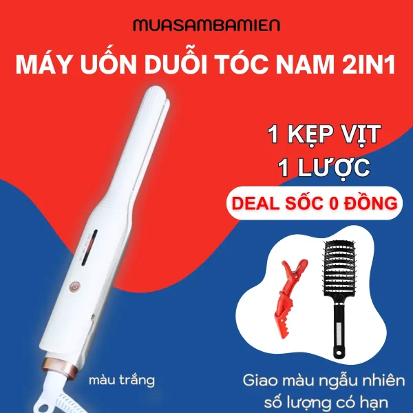 Máy uốn tóc nam TOMAKO B128, máy tạo kiểu tóc cho nam 2 in1, ép side tóc nam đa năng, máy duỗi tóc mini - Hình ảnh 2