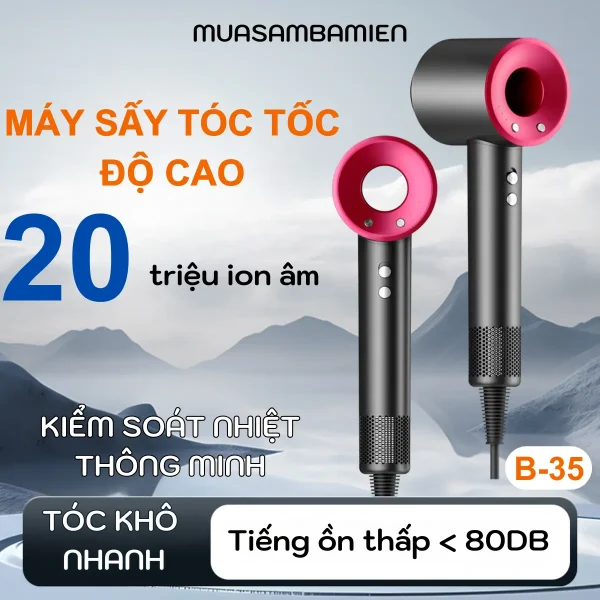 Máy sấy tóc, máy sấy tóc ion âm B35 - Ảnh 4