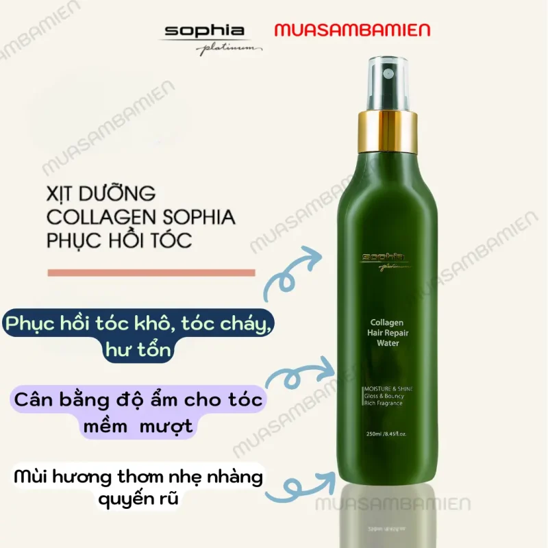 Xịt dưỡng tóc Collagen và keratin