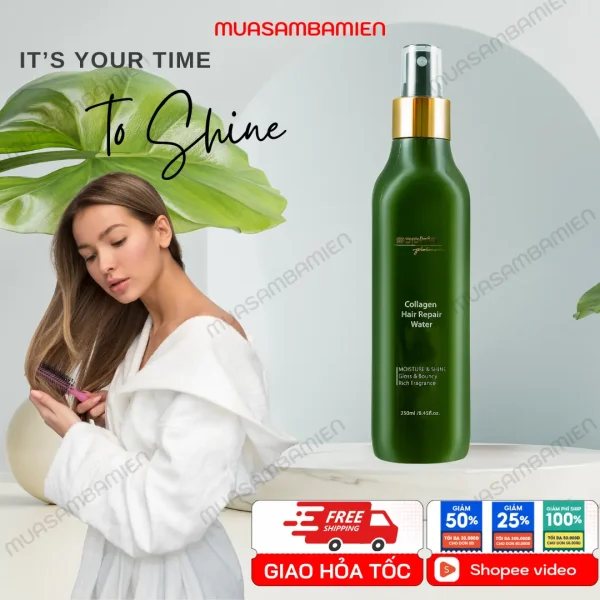 Xịt dưỡng tóc Collagen và keratin phục hồi hư tổn tóc, cân bằng dưỡng ẩm - Ảnh 3