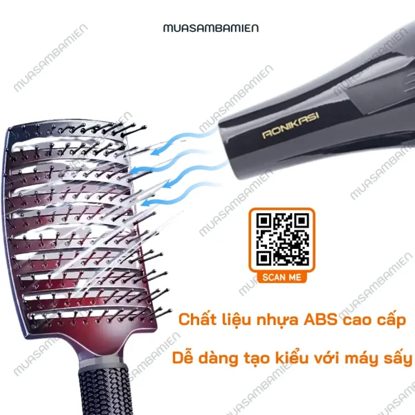 Lược chải tóc, Lược chải phồng tóc masage Tomako B275 cao cấp - Hình ảnh 8