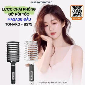 Lược chải tóc, Lược chải phồng tóc masage Tomako B275 cao cấp