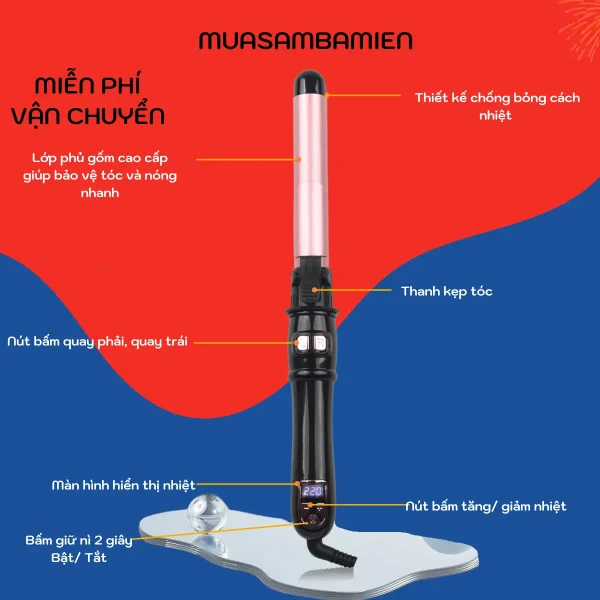 Máy Uốn Tóc Tự Động Cao Cấp Q8 Tạo Kiểu Nhanh, Giữ Nếp Lâu - Ảnh 6