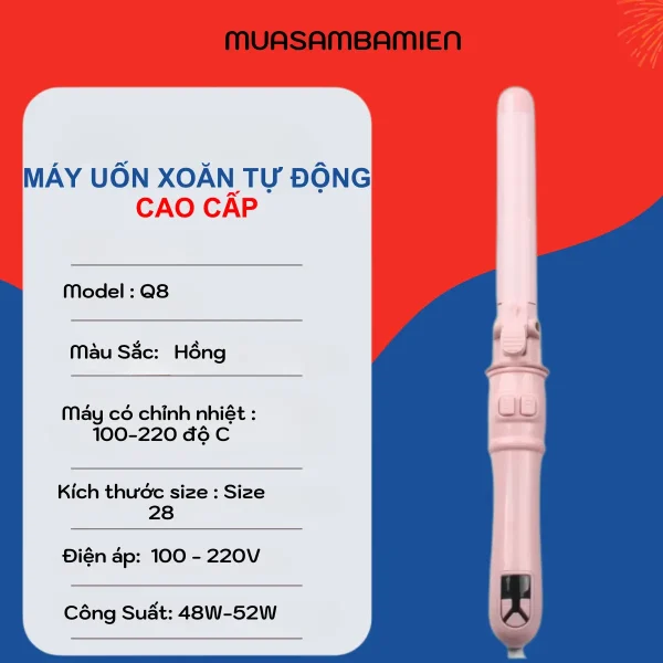 Máy Uốn Tóc Tự Động Cao Cấp Q8 Tạo Kiểu Nhanh, Giữ Nếp Lâu - Ảnh 9