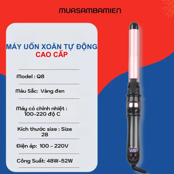 Máy Uốn Tóc Tự Động Cao Cấp Q8 Tạo Kiểu Nhanh, Giữ Nếp Lâu - Ảnh 7
