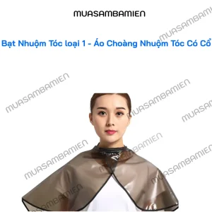 Alternative view of BẠT NHUỘM TÓC LOẠI 1 – ÁO CHOÀNG NHUỘM TÓC CÓ CỔ