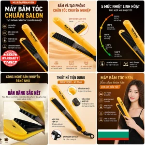Alternative view of Máy Bấm Tóc B516 Chỉnh Nhiệt Cao Cấp, Tạo Phồng Chân Tóc Chuẩn Salon Tại Nhà