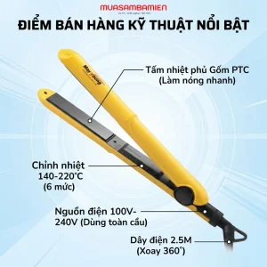 Máy Duỗi Tóc K516 Chỉnh Nhiệt Cao Cấp Chuẩn Salon