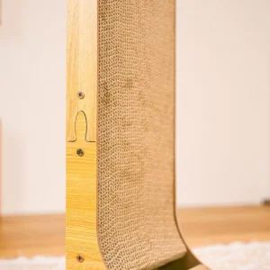 Alternative view of Bàn Cào Móng Chữ L Cho Mèo Ghép bằng Gỗ MDF + Đồ Chơi, Bền Đẹp