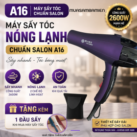 Máy Sấy Tóc A16 Chuẩn Salon Dây Dài, Nóng Lạnh 2 chế độ mát 2 chế độ nóng