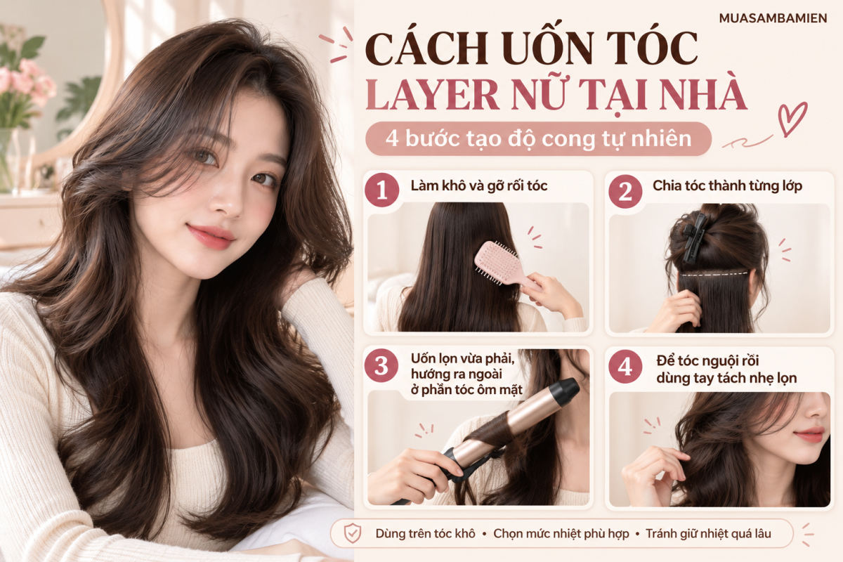 Huong Dan Uon Toc Layer Nu Tai Nha